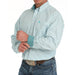 Mens White Stripe Tencel Long Sleeve Button Down Shirt