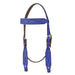 Marfa Lights Suede Royal Blue Browband Headstall