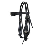 Dark Rider Shaped Spider Browband Headstall