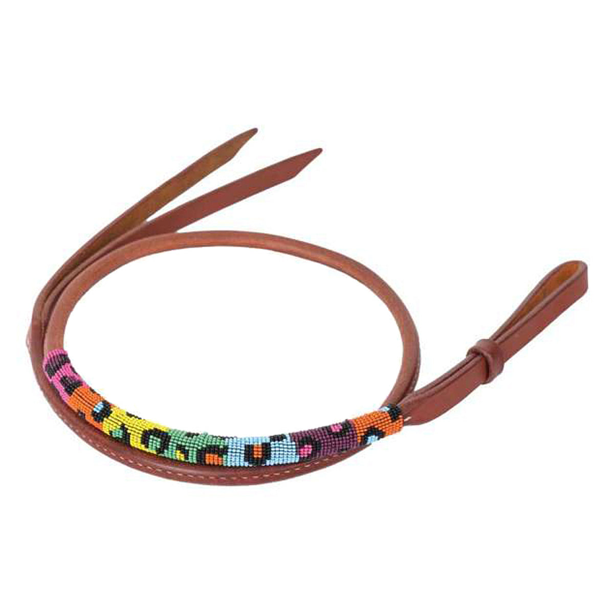 Circle Y Saddlery Rainbow Leopard Beaded Over and Under