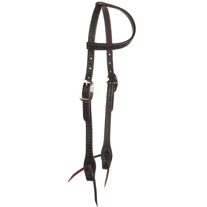 Heavy Oil Brick Tooling 5/8 inch Single Ear Headstall