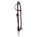 Heavy Oiled Rope Tooling Double Flower Buckle Single Ear Headstall