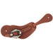 Mens Heavy Oiled Cowboy Spur Straps with Double Flower Buckles