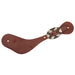 Mens Oiled Dove Wing Spur Straps with Oval Silver Bar Buckles