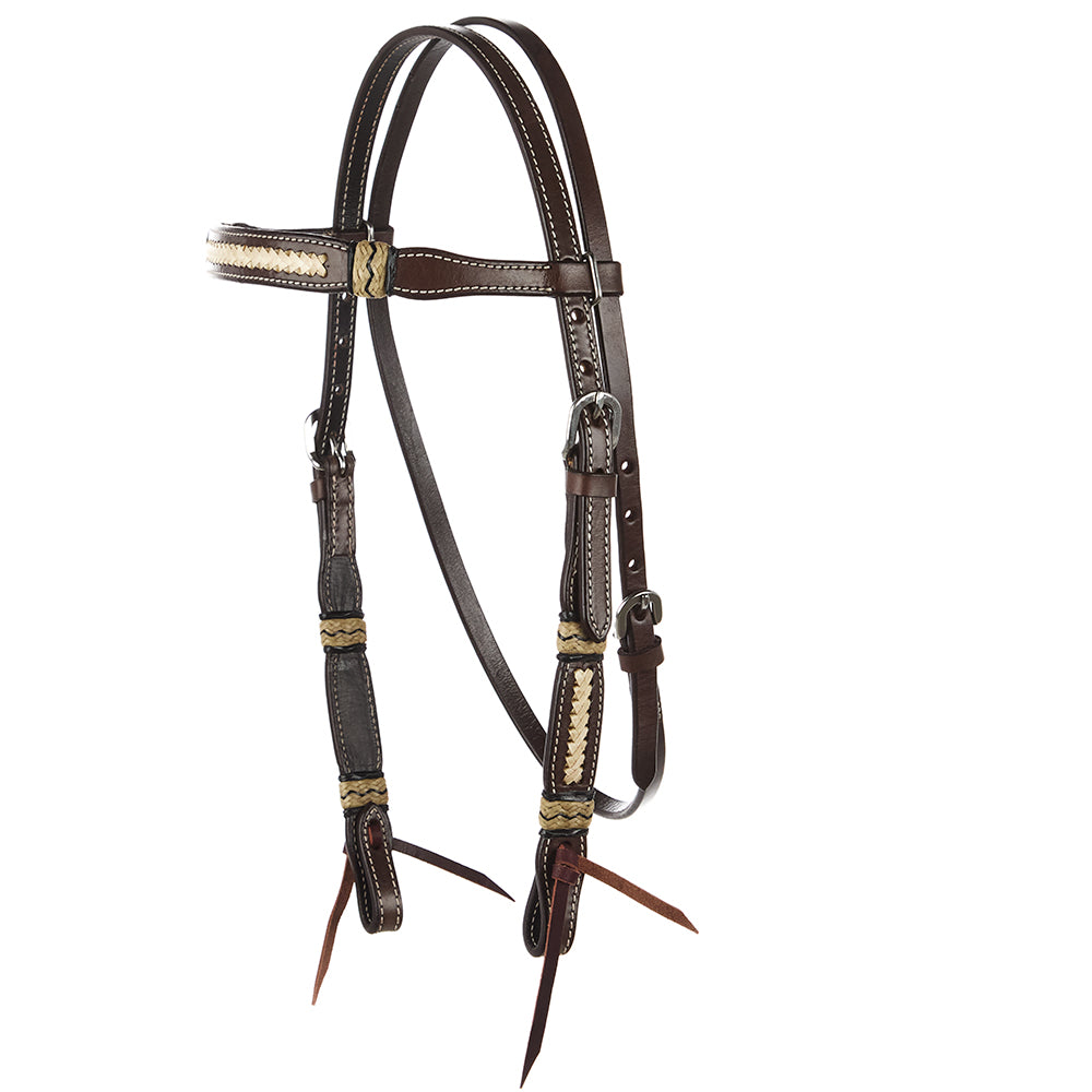 Têtière De Cheval En Cuir Rawhide - Style Western - Fabriquée à La Main - Argentine