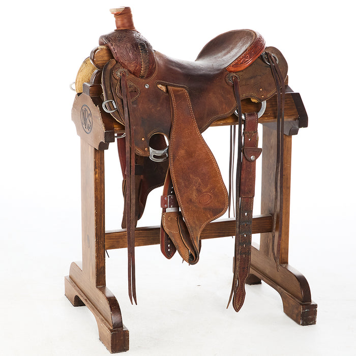 Used 15in 1/8 Breed Acorn Tooled Ranch Roper