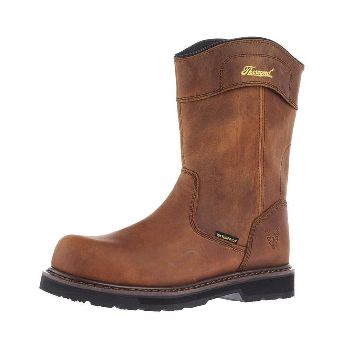 Men`s Jobsite Brown Wellington 11In Top Round Composite Toe Boot