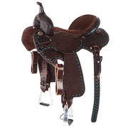 Chocolate Snowflake 15in Barrel Saddle