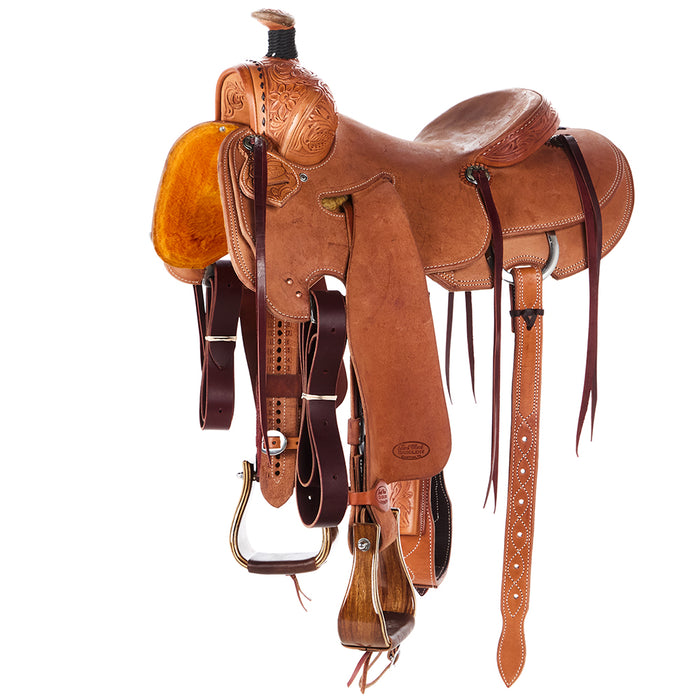 1/4 Breed Floral Seat Rig Will James Ranch Roper