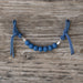 Blue Crackle Silicone Beaded Curb Strap