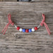 4th of July Red Silicone Beaded Curb Strap