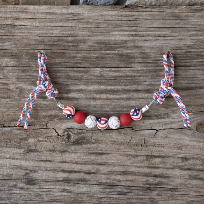 4th of July Silicone Beaded Curb Strap