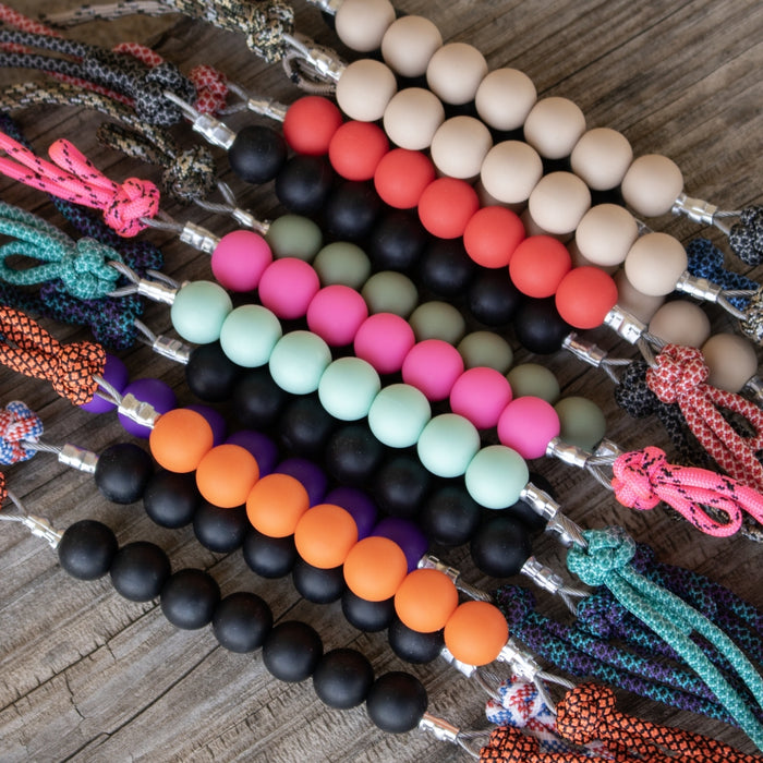 Assorted Solid Colors Silicone Beaded Curb Strap