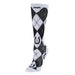 Argyle Black/White Performance Crew Socks