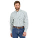 Men's George Strait White and Green Plaid Shirt