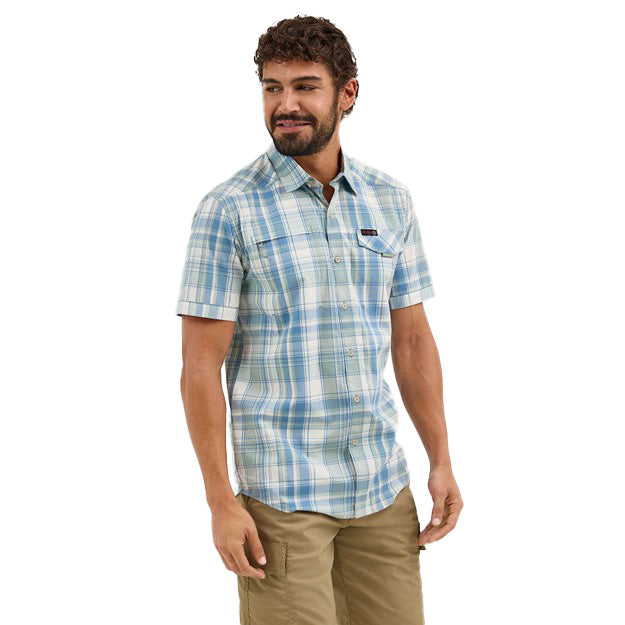 Men's Iceburg Plaid ATG Cedar Pocket Short Sleeve Shirt