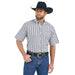 Men's George Strait White Plaid Print Shirt