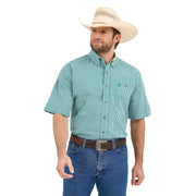 Men's George Strait Turquoise Plaid Shirt