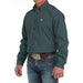 Mens Black Print Long Sleeve Shirt