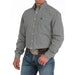 Mens Black Print Long Sleeve Shirt