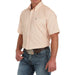 Mens Orange Print Classic Fit Shirt