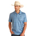 Mens Blue Southwest Print Polo