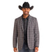 Mens Indigo Plaid Sports Coat