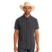 Men's Abstract Black Performance Short Sleeve Shirt