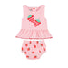 Girls Pink Strawberry Swimsuit