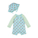 Boys Rash Guard Duck One Piece with hat