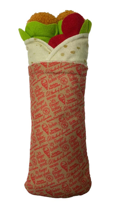 KFC Plush Chicken Wrap Dog Toy