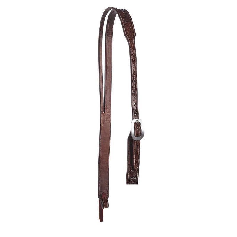 Split Ear Floral Tooled Single Buckle Headstall