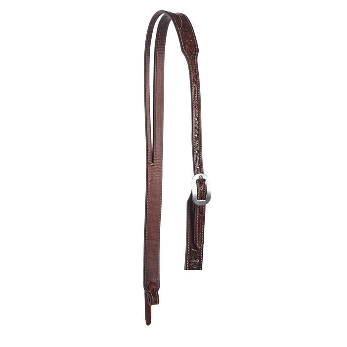 Split Ear Floral Tooled Single Buckle Headstall