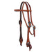 Browband Double Buckle Concho Tie End Headstall