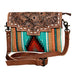 Hand Tooled Saddle Blanket Crossbody