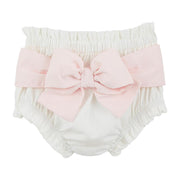 Girls Pink Bow Diaper Cover