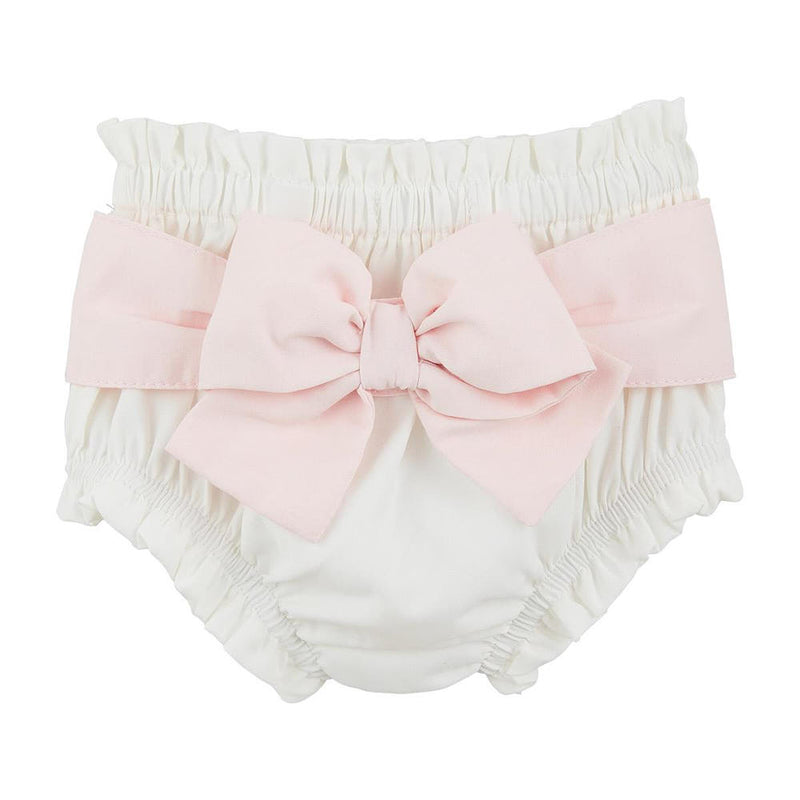 Girls Pink Bow Diaper Cover