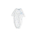Girls White Ditsy Floral Gown