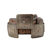 Women's Floral Scalloped Concho Belt