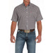 Mens Arena Flex Red Print Short Sleeve Button Down Shirt