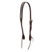Dark Leather Slot Ear Headstall with B286 Buckle