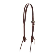 Dark Leather Slot Ear Headstall with CB16 Buckle