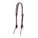 Dark Leather Slot Ear Headstall with CB16 Buckle