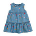 Girls Denim Rainbow Dress