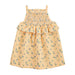 Girls Yellow Gingham Smocked Dress