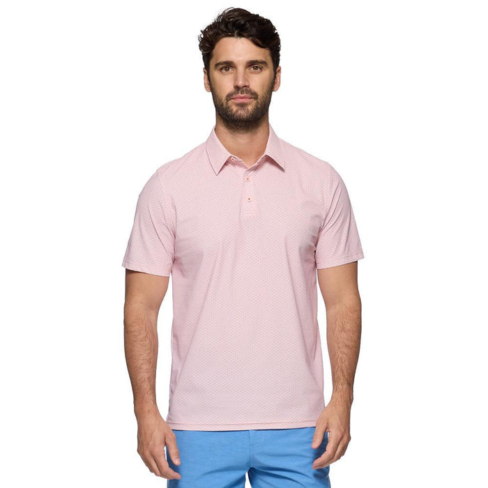 Mens Coral Combo Stateline Geo Polo