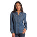 Embroidered Chambray Blouse