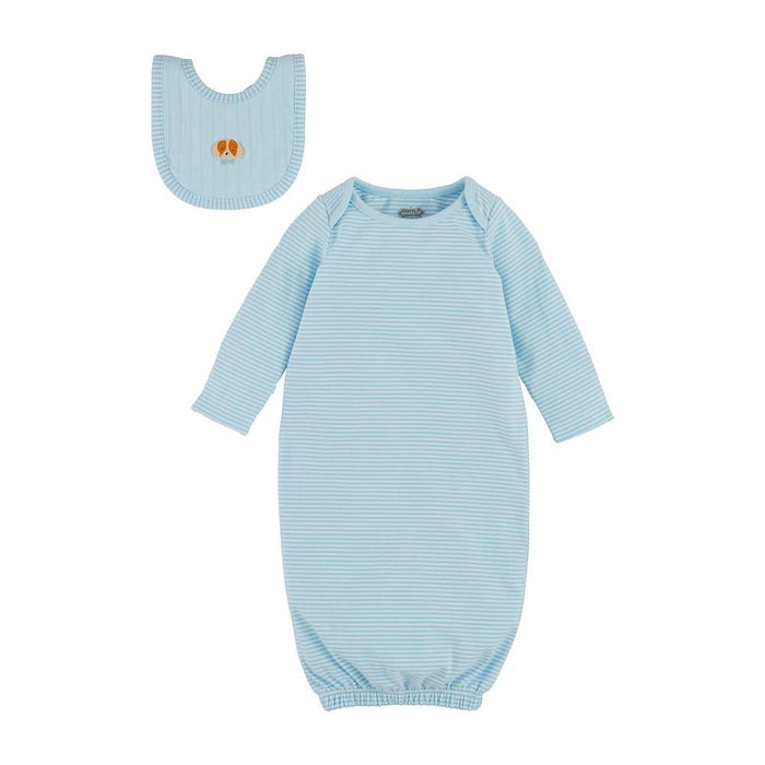 Boys Blue Poppy Gown Bib Set