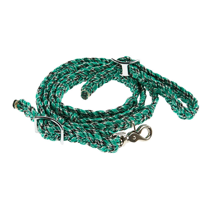 Green Nylon Knot 3 Plait Rein
