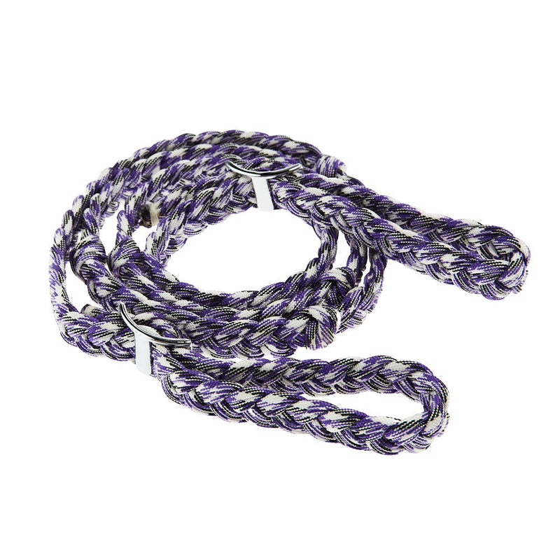 Purple Nylon Knot 3 Plait Rein